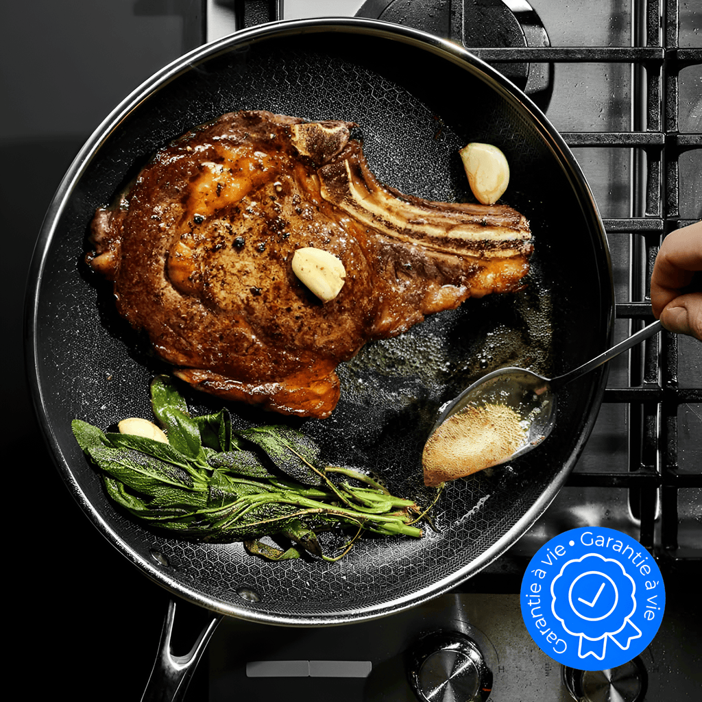La Poêle Hybride Antiadhésive Inox Premium - 26 cm