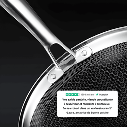 La Poêle Hybride Antiadhésive Inox Premium - 24 cm