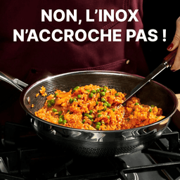 La Poêle Hybride Antiadhésive Inox Premium - 24 cm