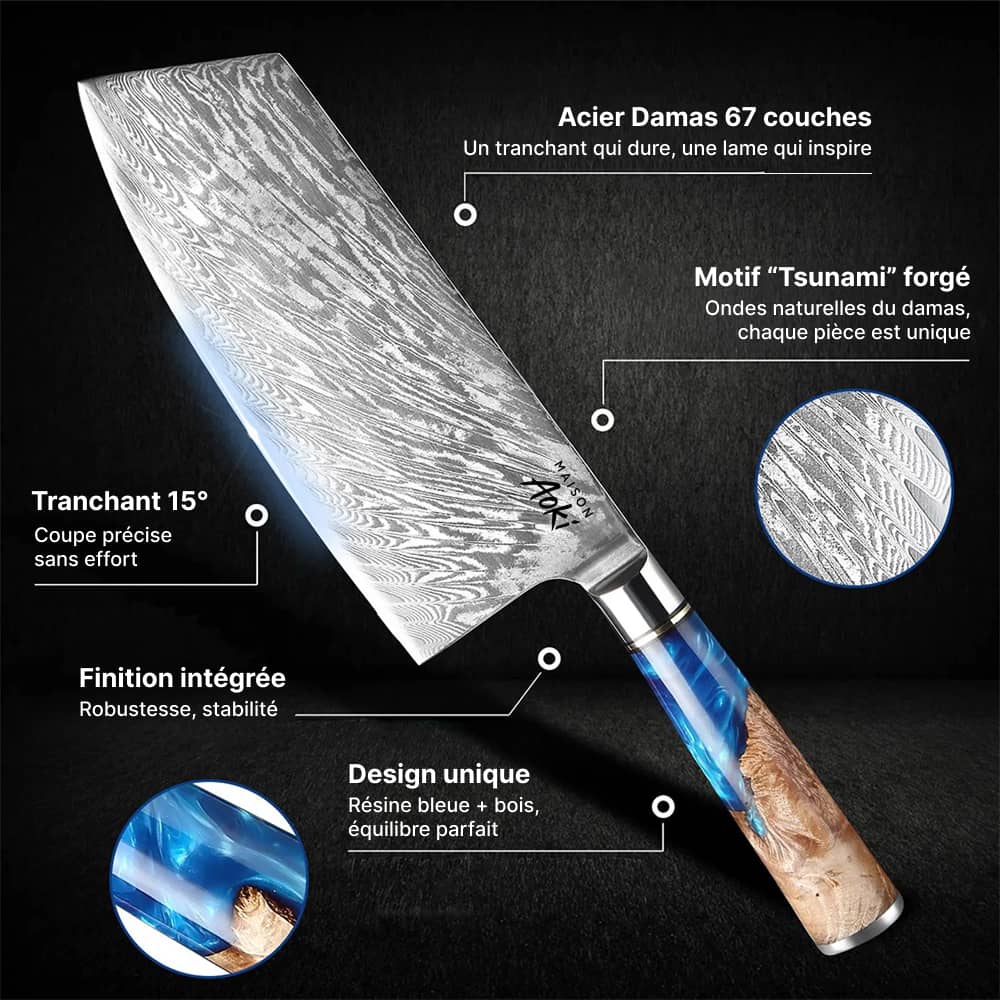 Couteau à Couperet Japonais Maison Aoki™