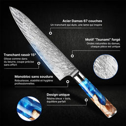 Couteau Santoku Japonais Maison Aoki™