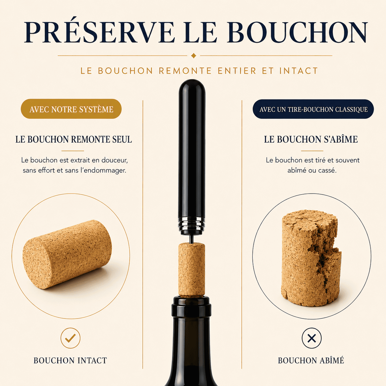Tire-bouchon à pression d'air