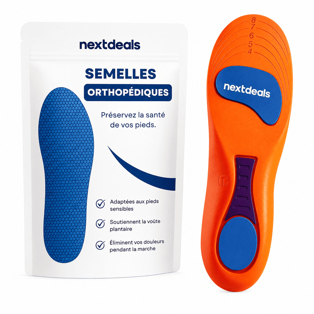 Paire de semelles orthopédiques