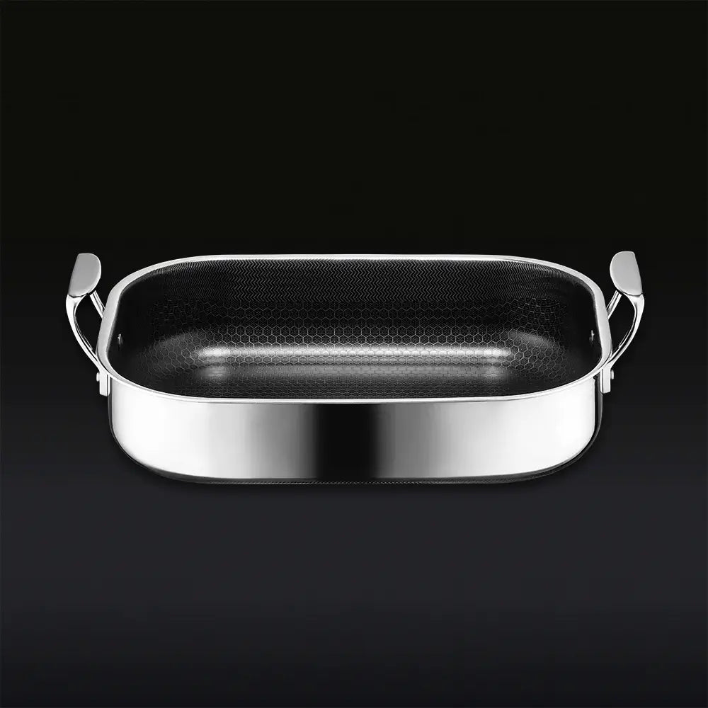 Plat à Rôtir Hybride avec Grille en Inox 35 cm
