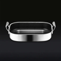 Plat à Rôtir Hybride avec Grille en Inox 35 cm