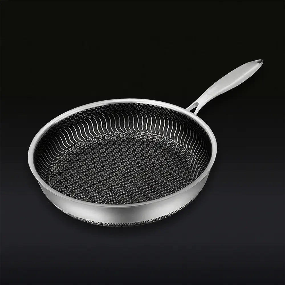 La Poêle Hybride Antiadhésive Inox Premium 28 cm