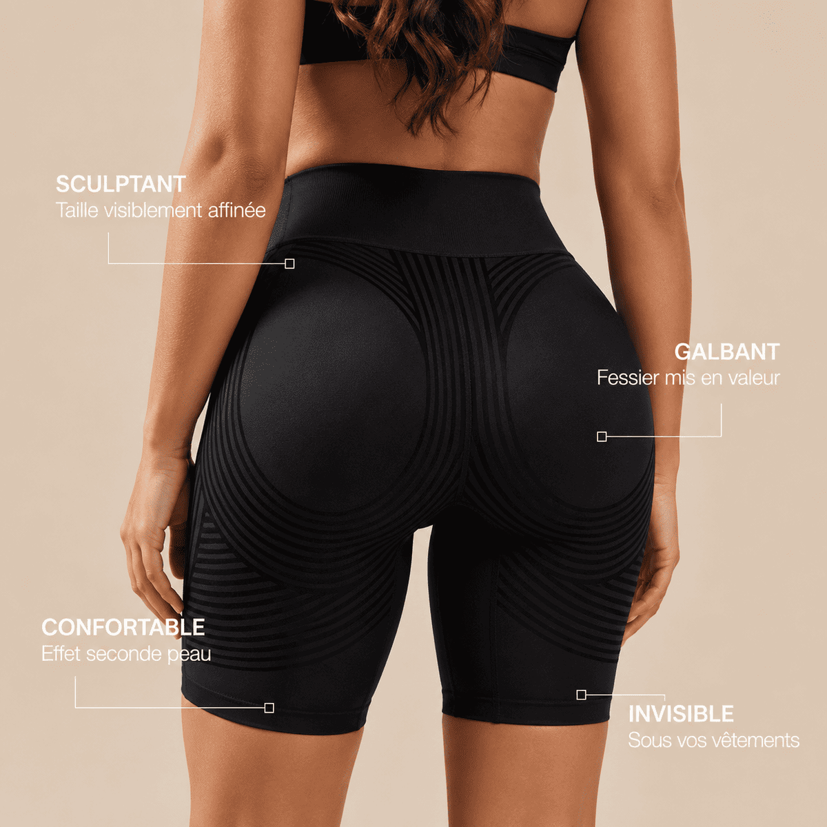 Shorty Sculptant : Ventre Plat, Fesses Galbées & Anti-Cellulite